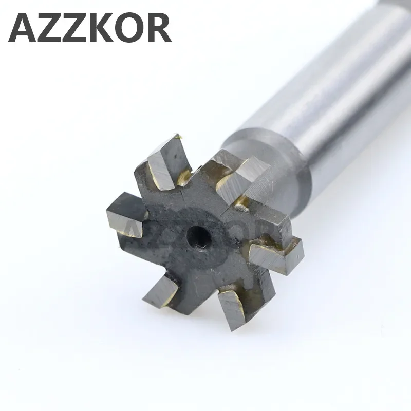 60mm Welded YG8 Alloy T-Slot Milling Cutter Tungsten Steel Rough Inserted Straight Shank For Hardness Metal Keyway Endmills Tool