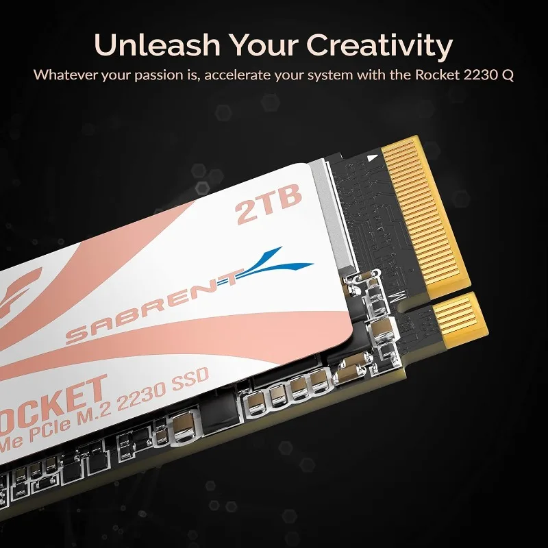 Rocket Q4 2230 NVMe SSD 2TB – SSD interno PCIe Gen4 M.2 per Steam Deck, ROG Ally, Surface Pro, Mini PC – QLC senza DRAM