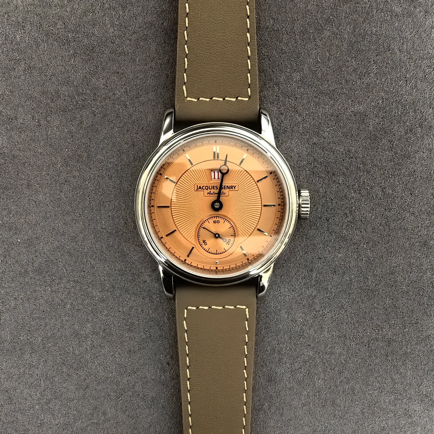 جاك جنري ساعة أوتوماتيكية للرجال 38 ملم ساعة اليد الميكانيكية الياقوت مرآة ST17