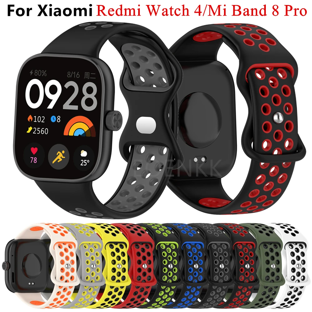 For Xiaomi Redmi Watch 4 Strap Sports Silicone Replacement Wristband Correa For Mi Band 8 Pro Band Bracelet Mi 8 Pro Accessories