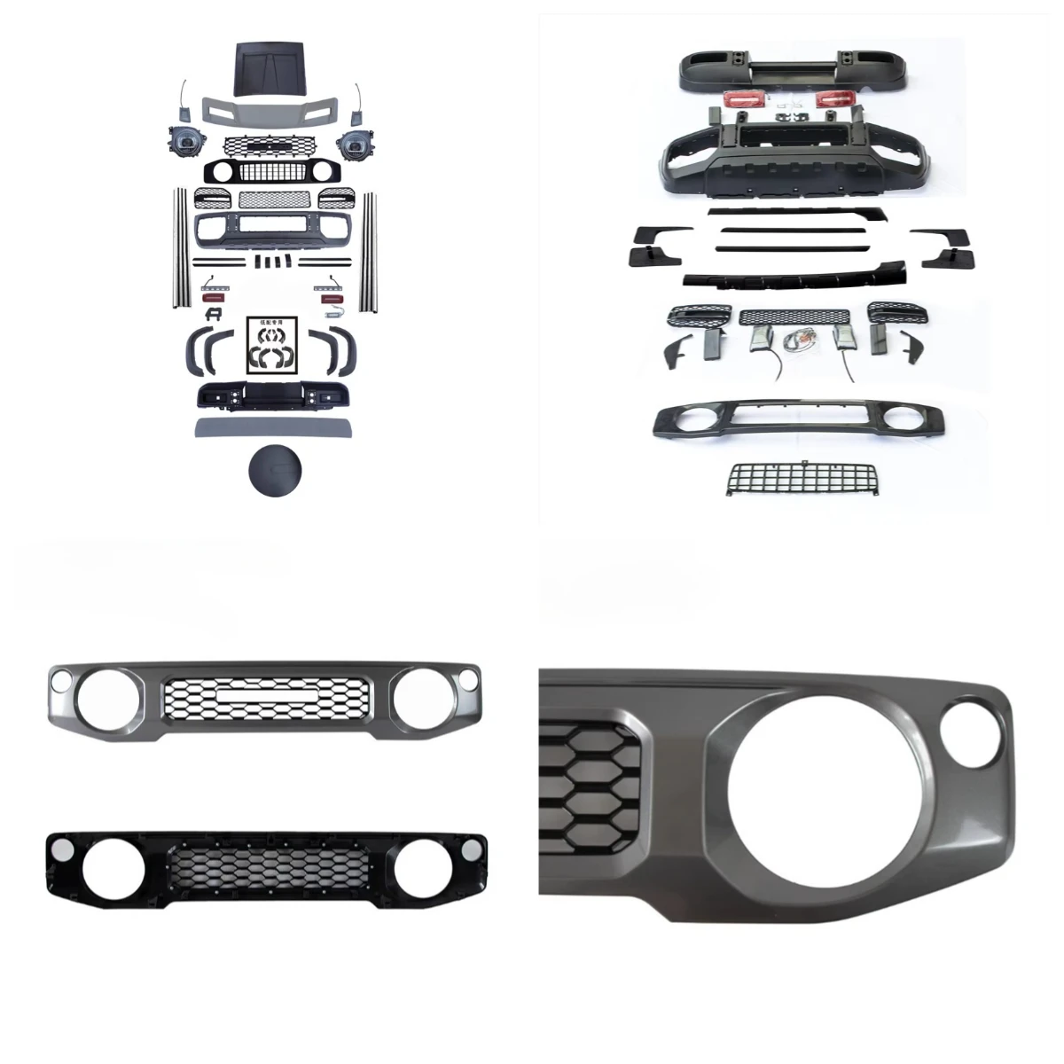 

Stlf OEM Factory Car Front And Rear Bumper Body Kit Include Grille Without Tailpipe For Jimny