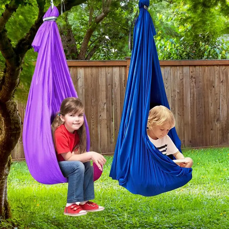 Balançoire sensorielle pour enfants, hamac de jeu pour tout-petits, balançoire à bascule intérieure pour chambre à coucher, aire de jeux, pépinière, salle de classe, maison dans les arbres
