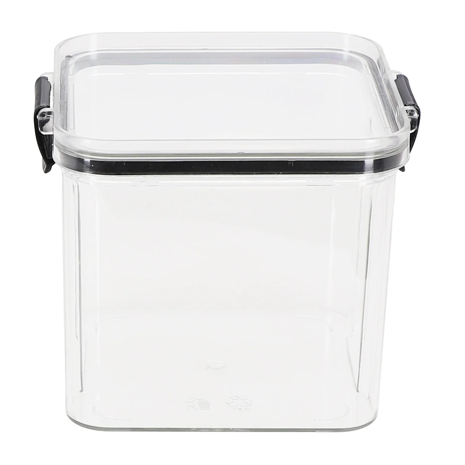 Airtight Food Storage Containers Plastic Kitchen Containers with Latch Compact and Stackable Transparent and Odorless