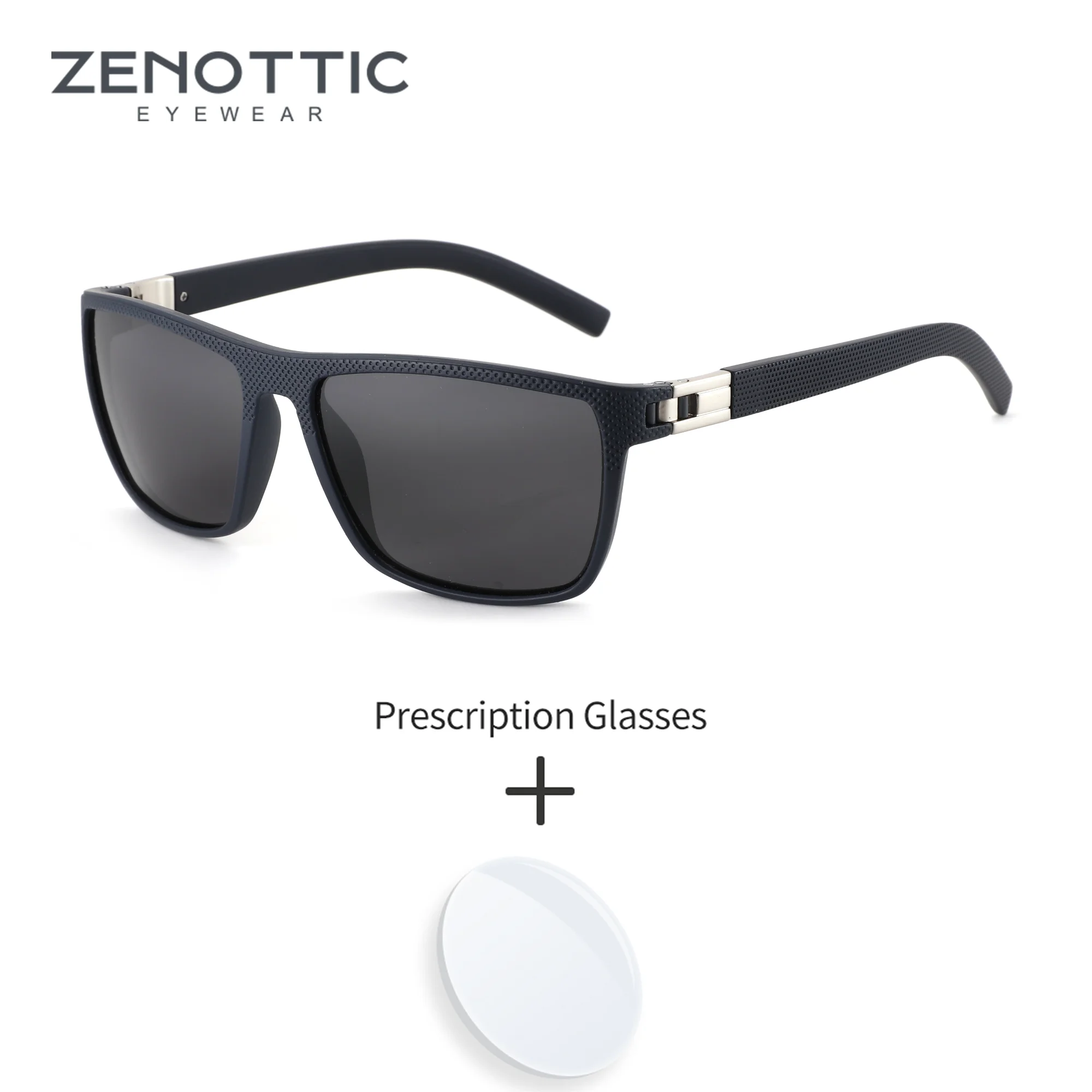 

ZENOTTIC L Size Fashion Sport TR90 Polarized Sunglasses Prescription For Unisex Square UV400 Protection Optical Sun Glasses