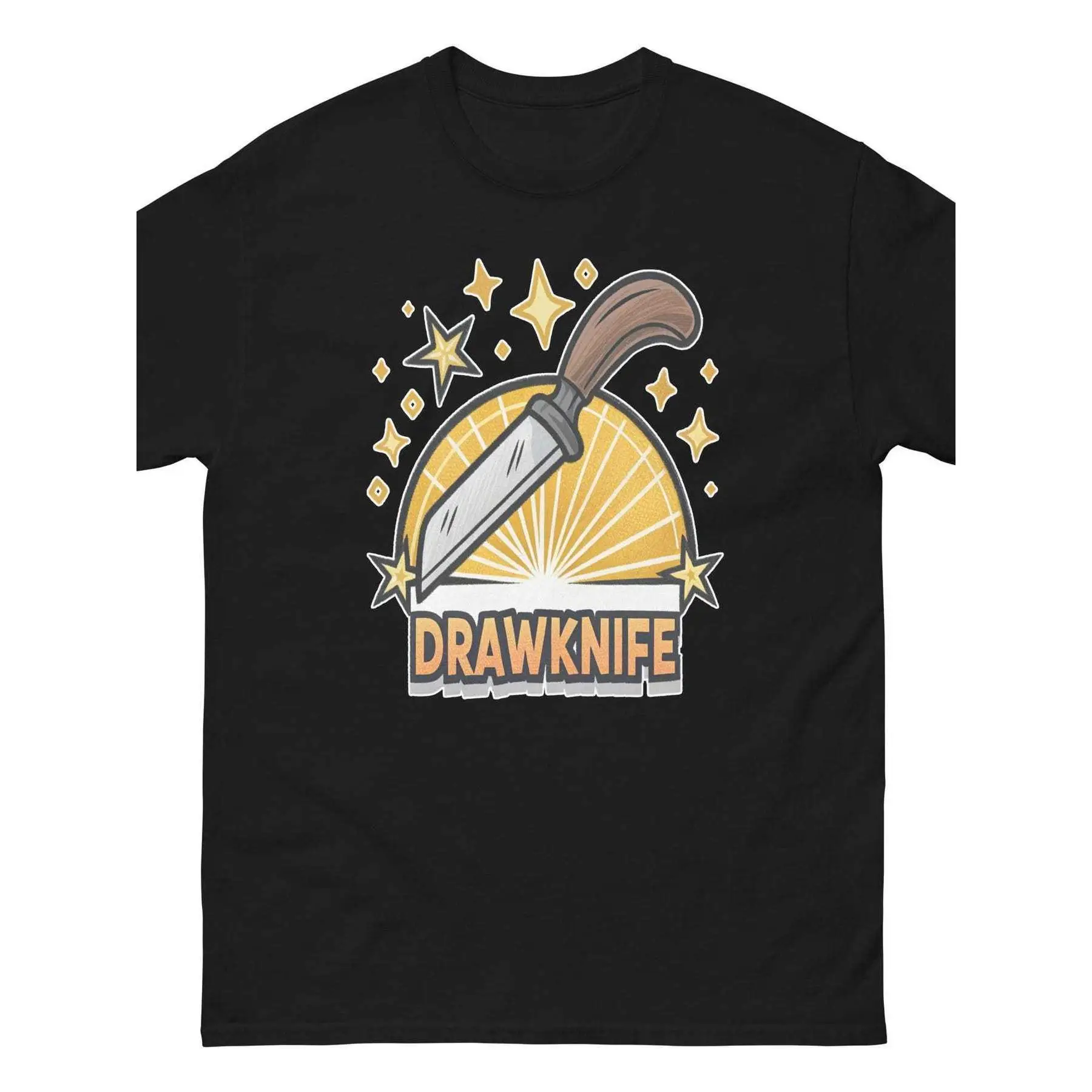 

Men's Drawknife Tool T-Shirt | Woodworking Craftsmanship Graphic Tee | Outdoor Hobbyist Gift Survivalist Top