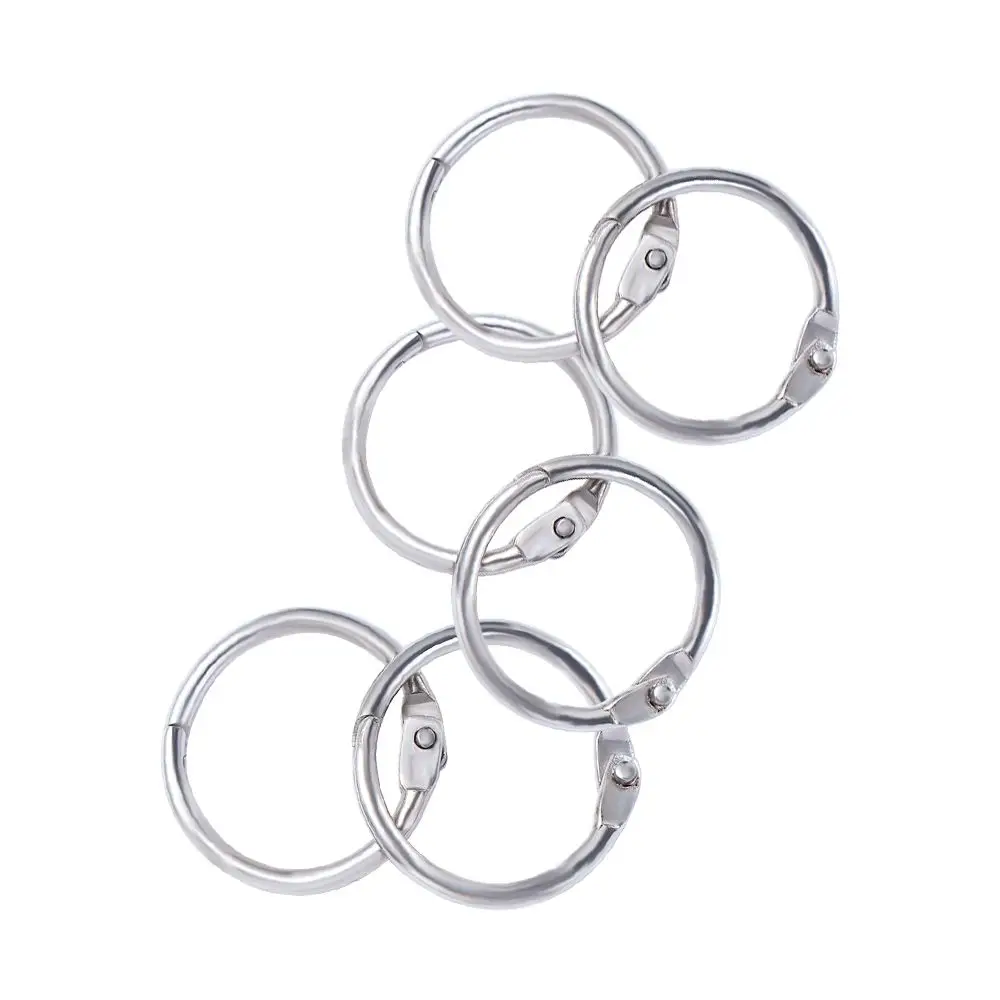 Split Ring Multifunctional Binding Supplies Hinged Rings Keychain Metal Ring Binder Loose-leaf Book Hoops Circle Book Binder