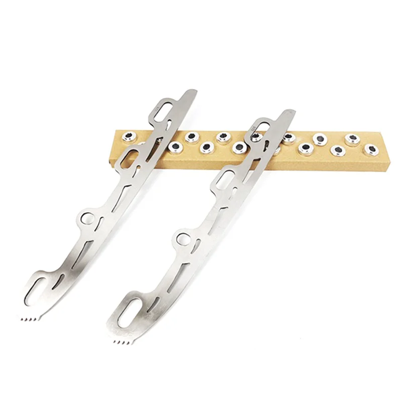 GM-4X التزلج على الجليد شفرة الفولاذ المقاوم للصدأ مضمنة الشكل سكيت مع سكين الأسنان للكبار طفل زلاجات دوارة الأحذية 326 مللي متر