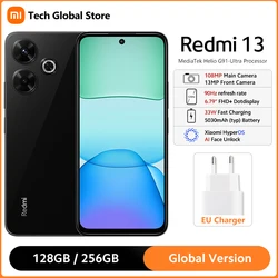 Смартфон Xiaomi Redmi 13, 10000 дюйма, 90 Гц, FHD +, 6,79 МП