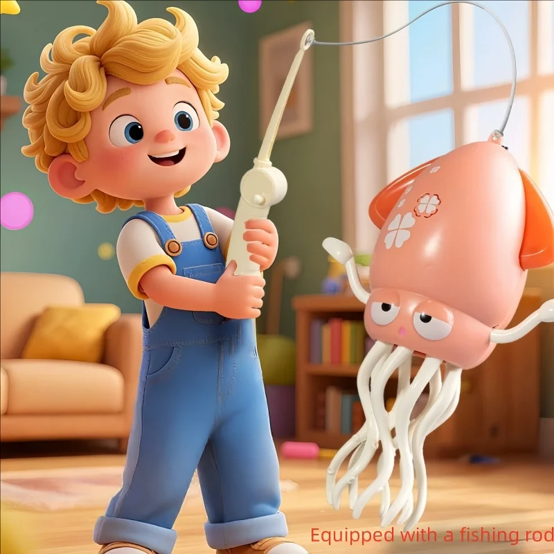 Nieuwe en unieke magische dansende octopus Elektrische inktvisdetectie en verwijzing van obstakels Octopus Kinderen Stressverlichtend vissen