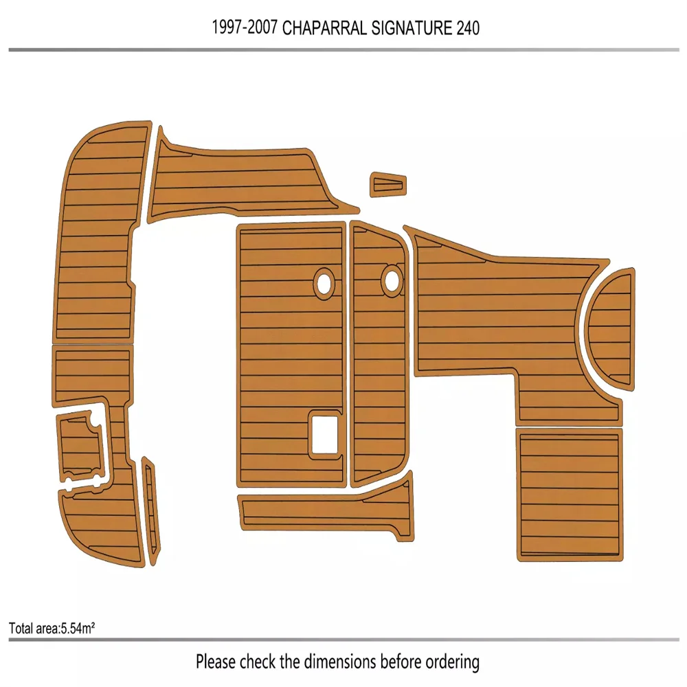 

1997-2007 Chaparral Signature 240 Cockpit Swim platform 1/4"6mm EVA foam floor SeaDek MarineMat Gatorstep Style Self Adhesive