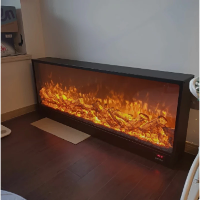 TV Stand Fireplace Insert Remote Controlled Adjustable Thermostat Electric LED Light Modern Indoor Flame Electric Fireplace
