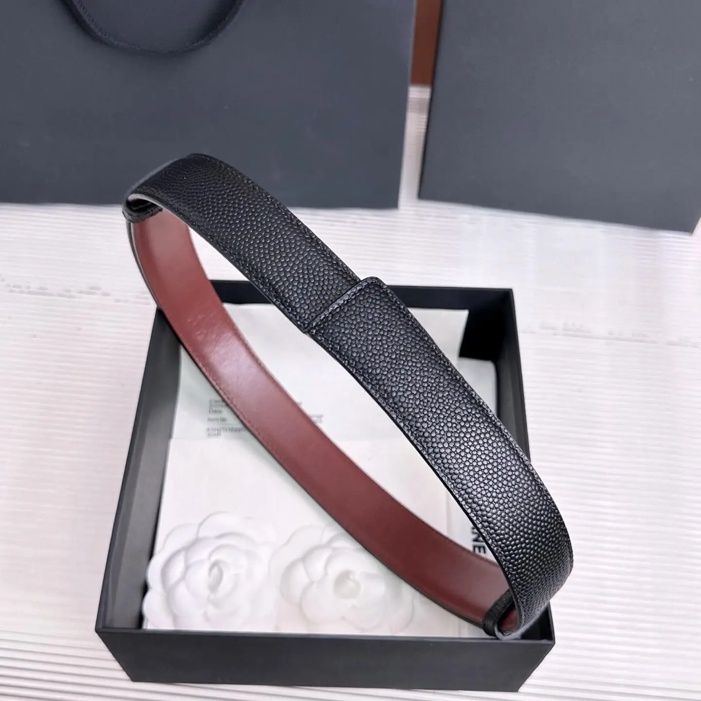 Unisex Genuine Leather Replacement Belt Strap Without Buckle Two-tone Pebbled & Smooth Texture Double Sided Wear Waist Belt Band Multi Sizes