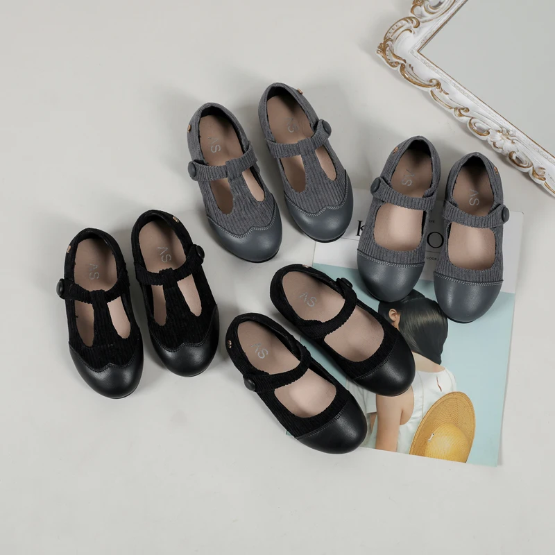 AS Kids Shoes Children Slip On Shoes Baby Girls Leather Shoes Toddler Black Flats Boys Fashion Oxford Soft Platform Mary Jane