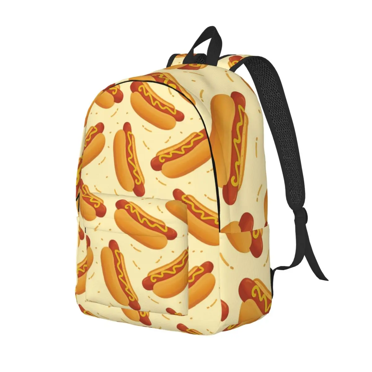 

Delicious Hotdog Pattern Student Backpack School Bag Hiking Travel Daypack for Men Women Fashion Bookbag Shoulder Bags