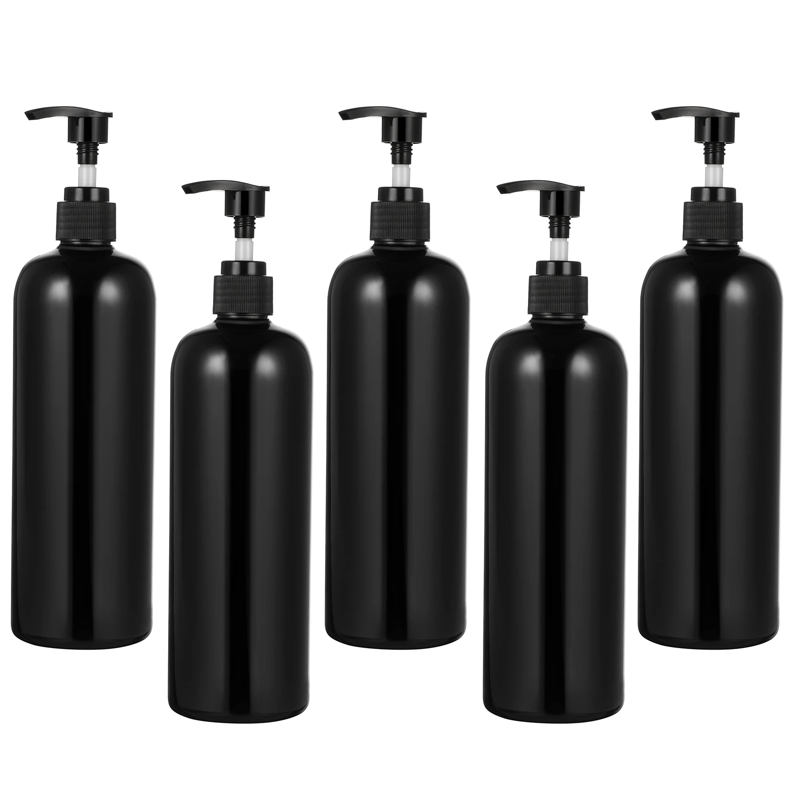 

Pressing The Bottle Shampoo Black Pump Dispenser Refillable Bottles Soap Holder with Empty Clean