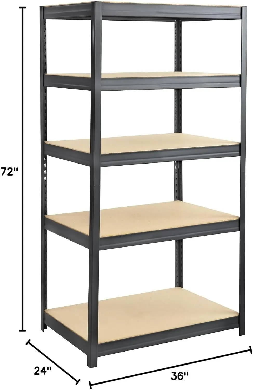 Safco, Heavy-Duty Boltless Steel Shelving Unit for Home and Garage, Adjustable Shelves, 850 lb Per Shelf Capacity