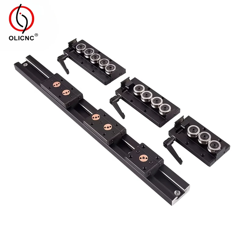 Guia trilho deslizante sgr mini comprimento linear 300 350 400 450 500 600 800mm com bloqueio guias lineares ferroviário estúdio slider alta qualidade