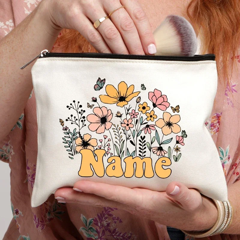 Personalized Teacher Name Makeup Bag, Custom Graduation Pencil Case, Back To School Gift Purse for Women Teachers