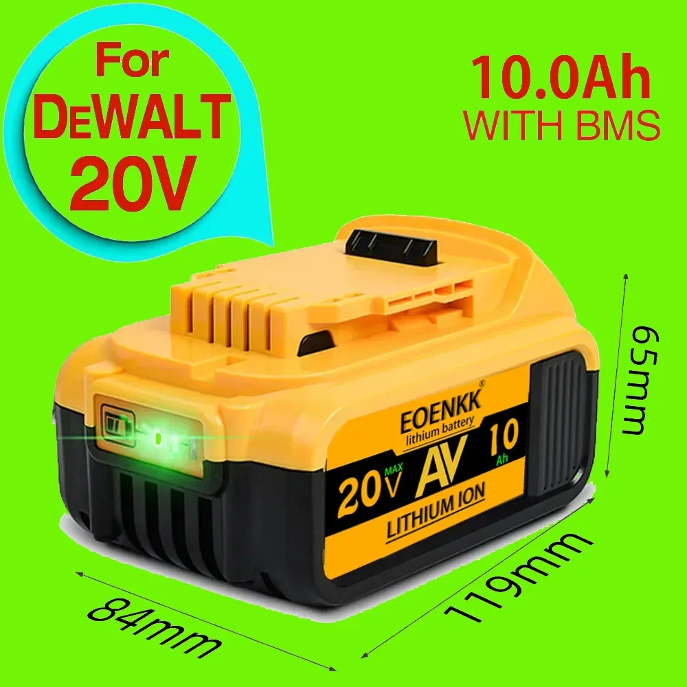 New DCB200 20V 10.0Ah15.0Ah Lithium Replacement Battery For Dewalt 18V DCB184 DCB200 DCB182 DCB180 DCB181 DCB182 DCB201 DCB206