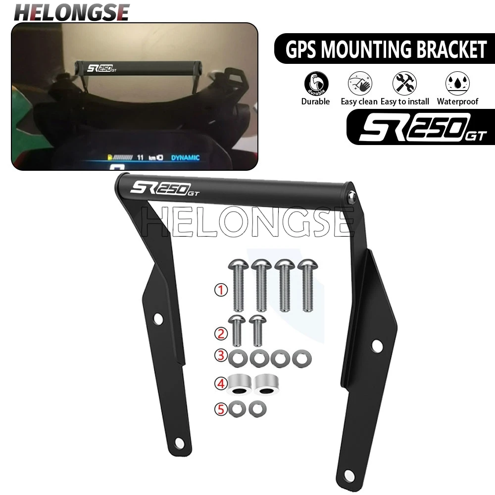 

2025 For VOGE SR250GT 2024 2026 SR 250 GT Motorcycle Aluminum GPS Phone Navigation Bracket Front Bar Phone Holder Mount Stand
