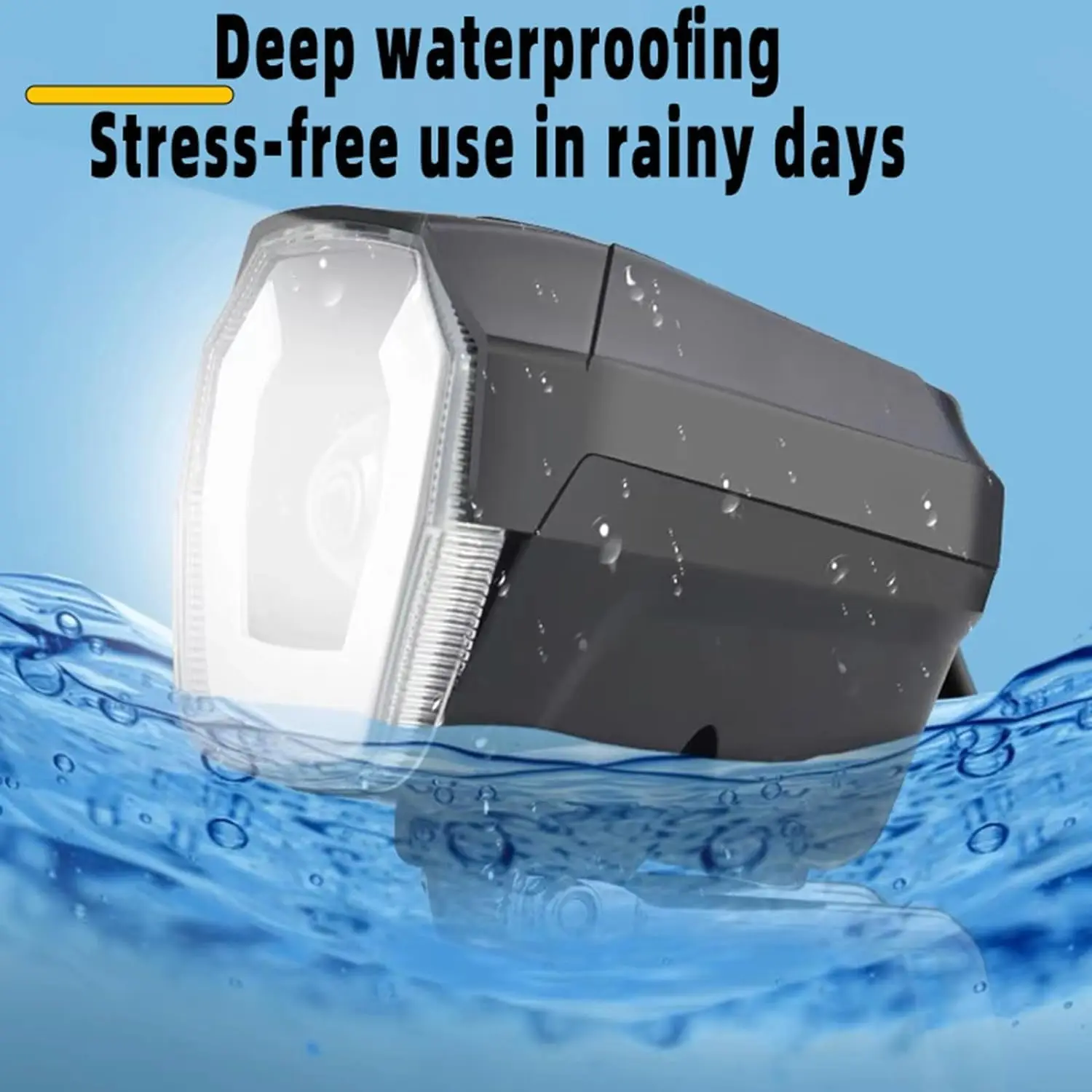 

Nulkomma Electric Bike Headlight for Night Riding 3 Pins Male Connector LED Front Light 24V 36V 48V 52V Waterproof