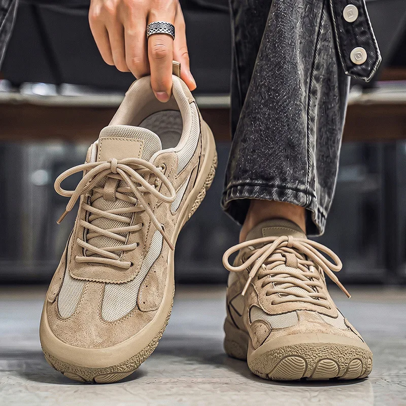 Men's Sneakers New Outdoors Retro German Training Shoes Men's Autumn Breathable  Flat Casual Shoes Men