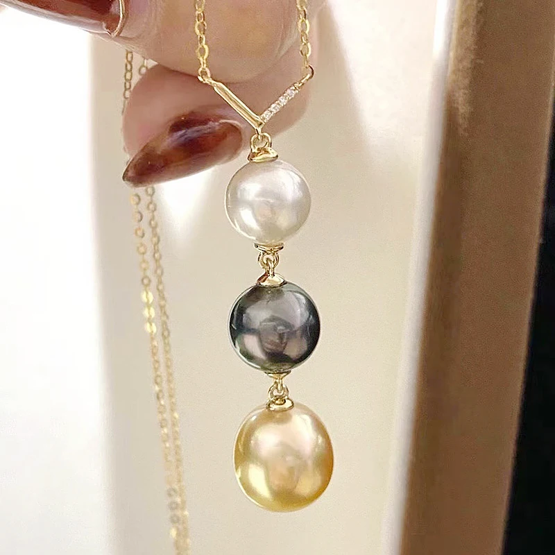 

Ожерелье MeiBaPJ из серебра 925 пробы с пресноводным жемчугом, 3 цвета