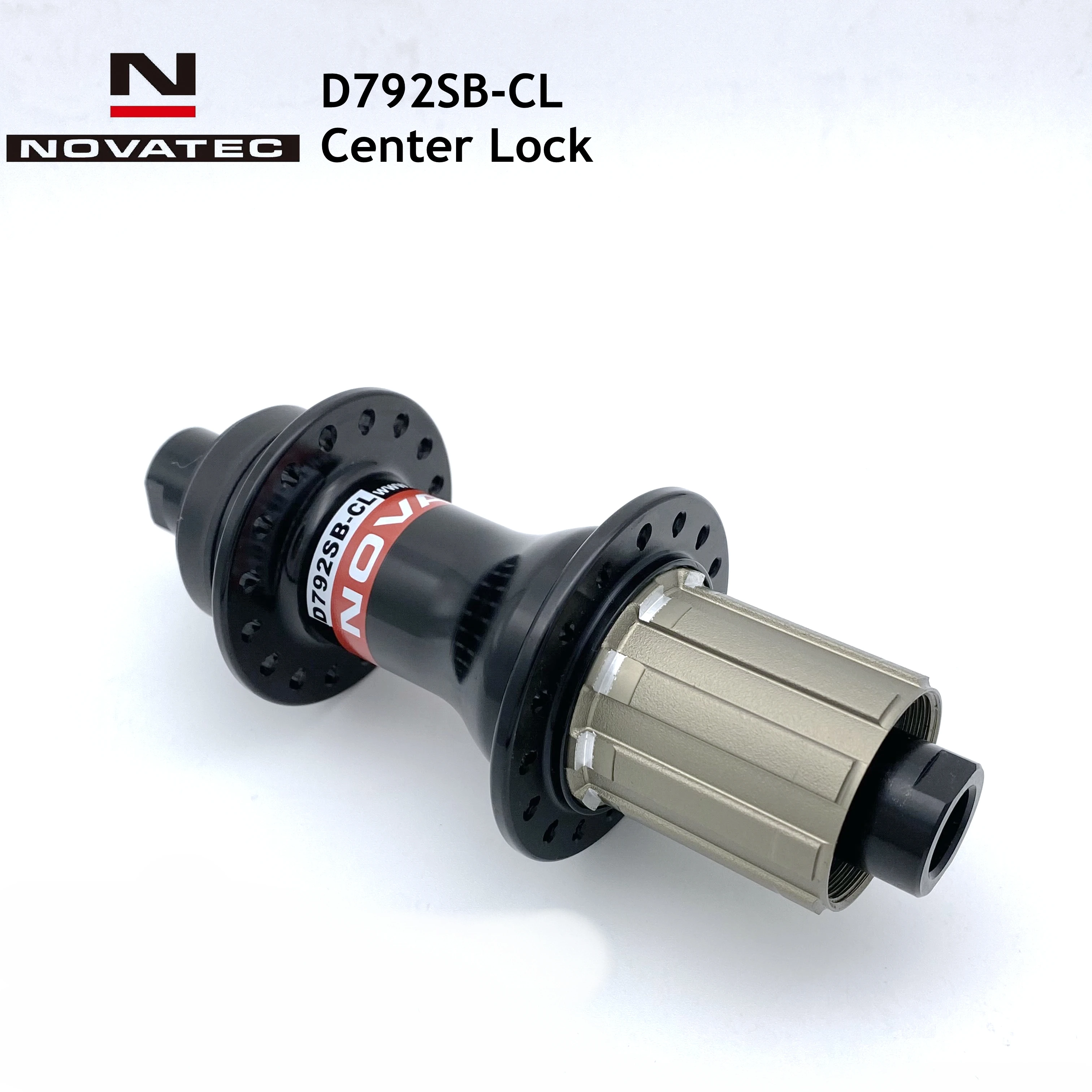 Novatec D792SB-CL Road/MTB Disc Brake Center Lock J-Bend Hub Rear QR/12mm Cube Freehub HG XD XDR