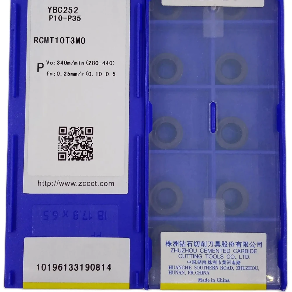 ZCC RCMT10T3MO Carbide Inserts Turning Inserts Tools RCMT CNC Metal Lathe For processing steel 10pcs/box
