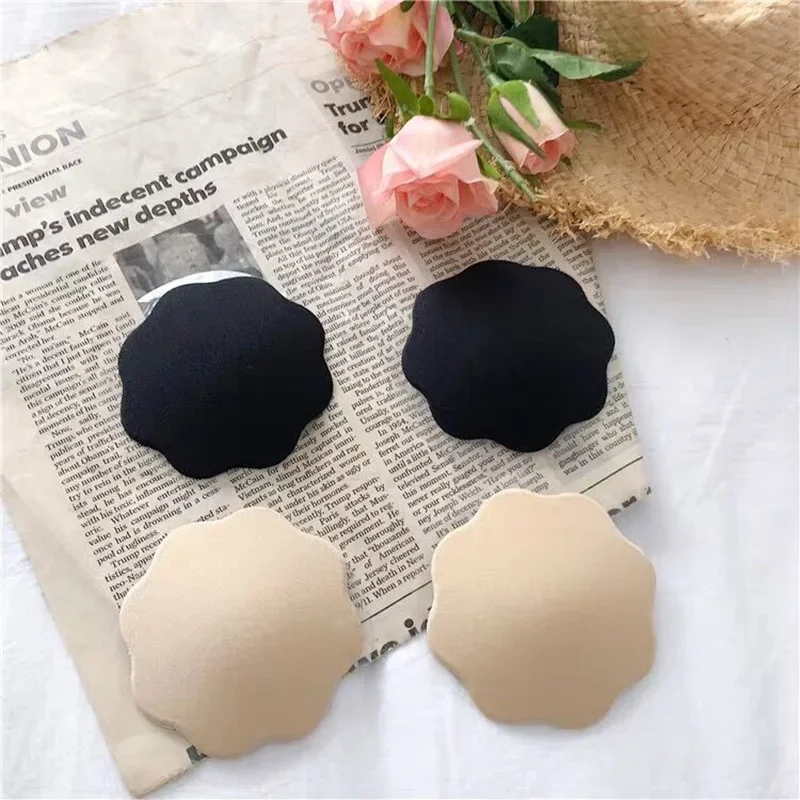 3pairs Silicone Chest Patches Women Reusable Nipple Covers Adhesive Bra Invisible Sticky Breast Petals Backless Pads Underwear