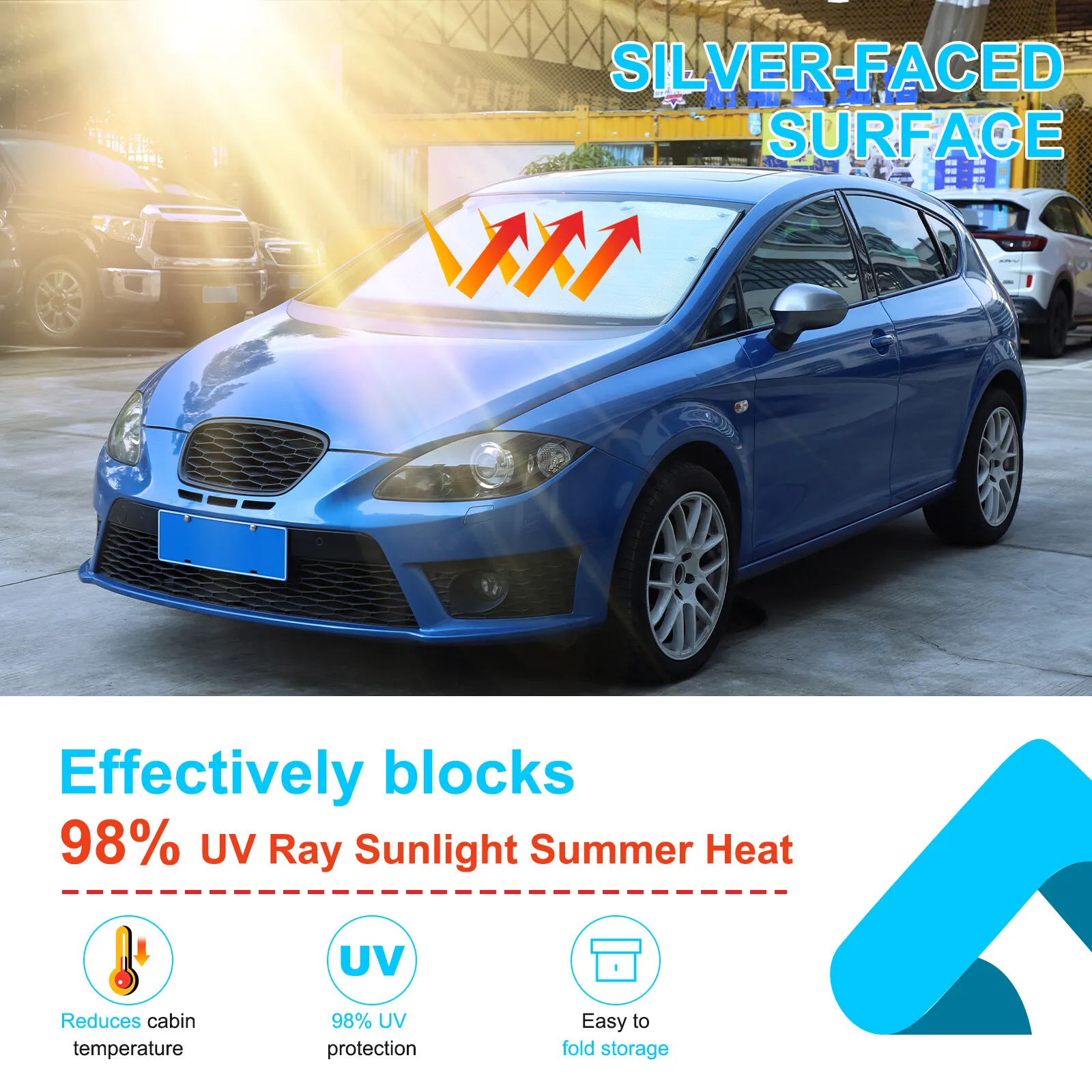 

Car Windshield Sunshade Visors UV Rays Proof Trim For SEAT Leon MK2 2008-2012 Sun Heat Block Visors Kit Car Accessories