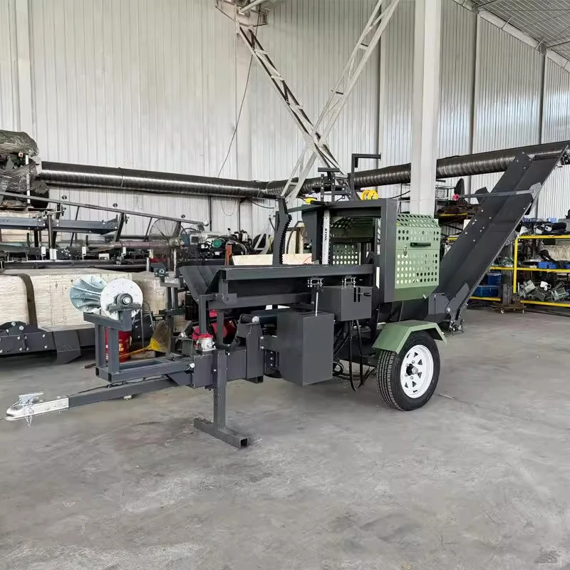 Log Splitter Manual Firewood Processor Hydraulic Automatic Log Splitter 15HP Splitter-Saw Combination Equipment(Customized)