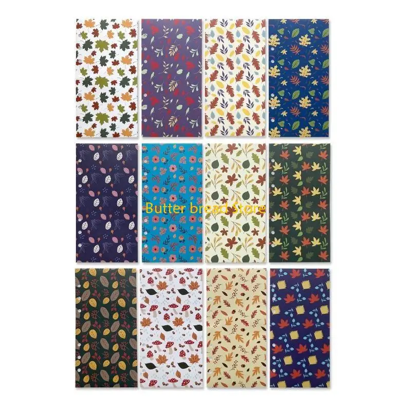 W89C 12Pcs Budget Envelopes Set with Blank Stickers Binder Budget Sheet Cash Wallet Money Storage Pocket Budget