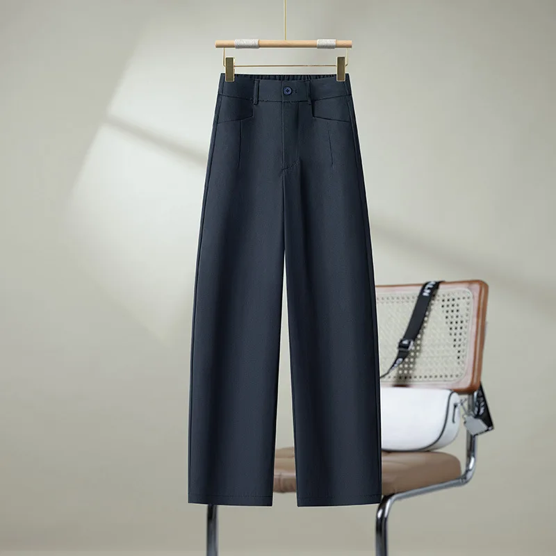 

Suit Scimitar Pants for Women Summer High Waist Loose Versatile Casual Balloon Pants Nine-point Straight Scythe Pants
