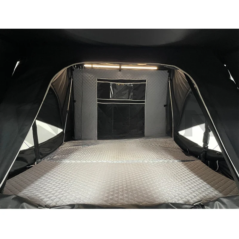 

4x4 Offroad OEM Foldable Spacious Interior Aluminum Roof Top Tent Hard Quick Set Up Roof Top Camping Tent Family