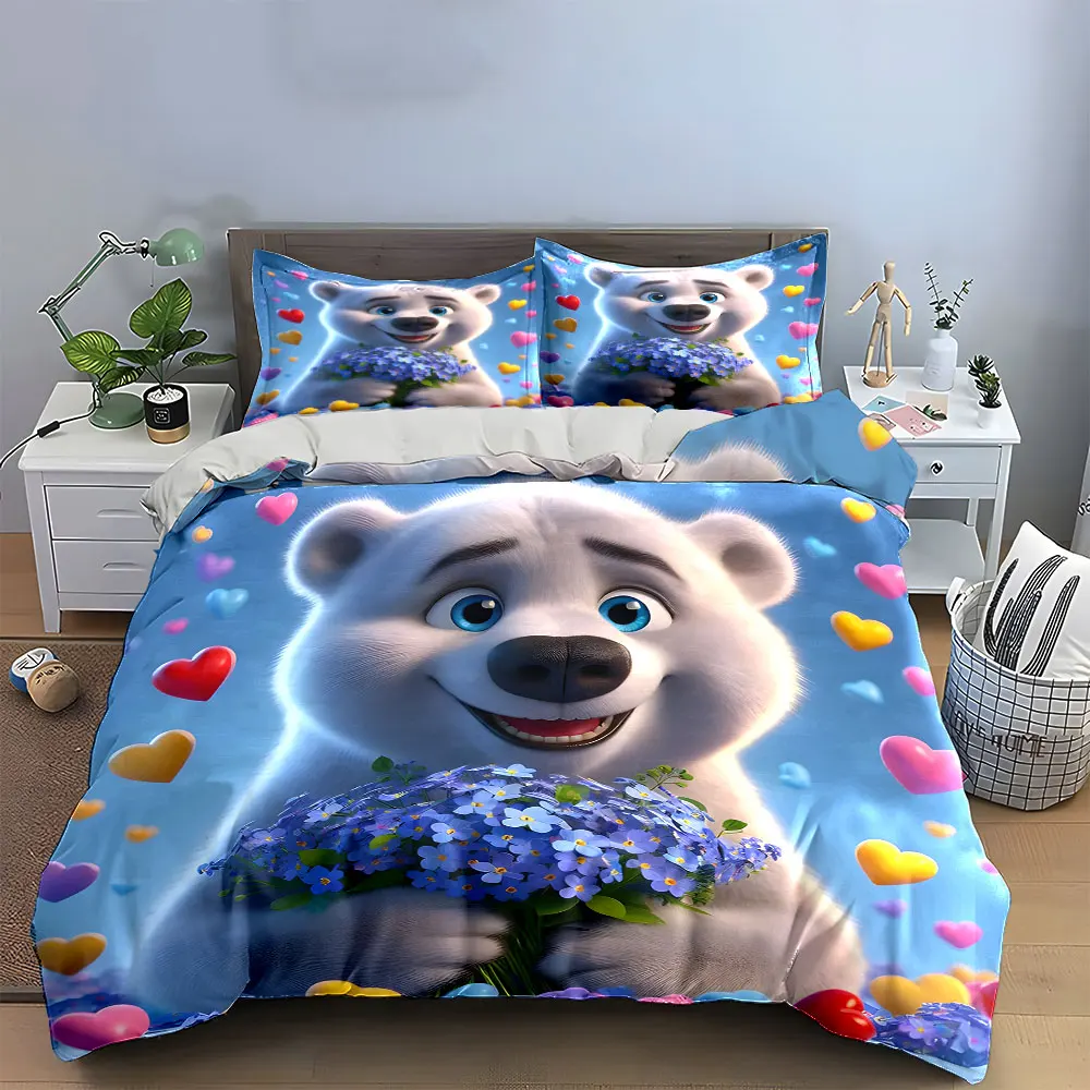 Floral-Themed Gift Set for Celebrations Exquisite three-piece bedding set gift for kids and adults