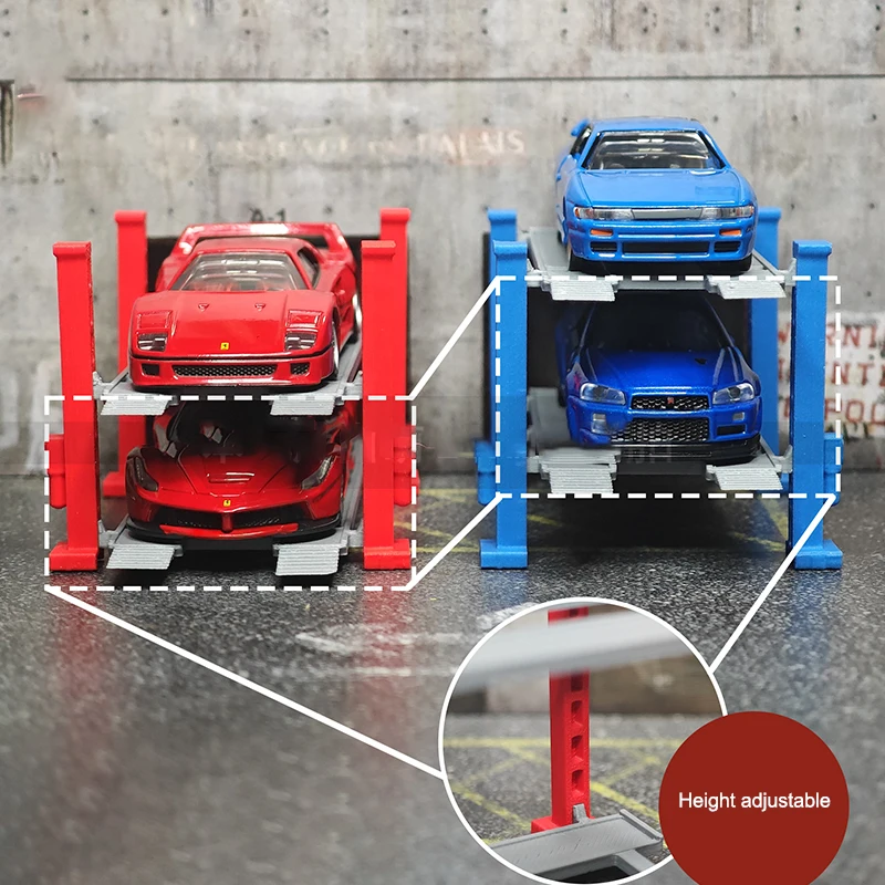 1Pc 1/64 Scale Resin Alloy Car Model Display Stand, Organizer Case