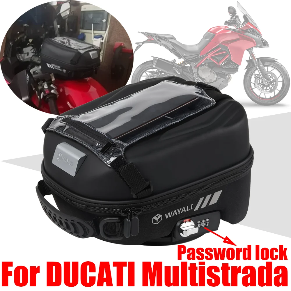 For DUCATI Multistrada 950 950s 1200 1200S 1260 S MTS V2 V4 V2s V4s Accessories Tank Bag Luggage Storage Bags Backpack Tanklock