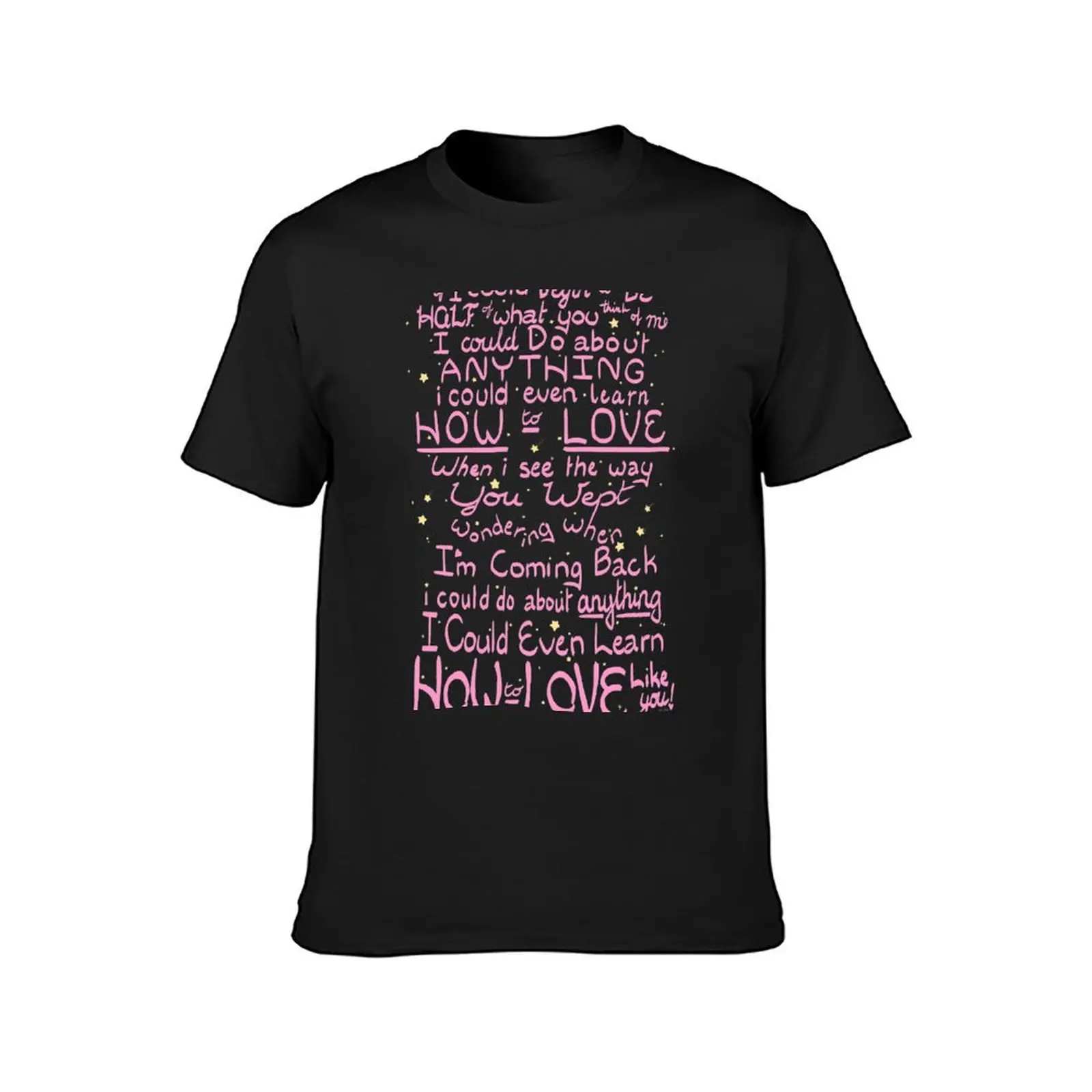 T-shirt Anime Love Like You pour homme, noir, ajusté, à la mode