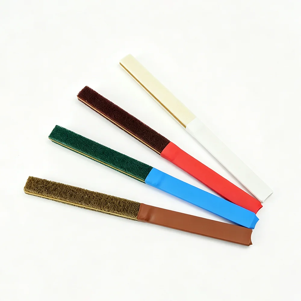 Japanese Dual-Sided Satin Finish Wool Felt Scouring Stick Coarse Medium Fine Color Coded Hand Polishing Stick for Jewelry