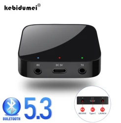 2 in1 Bluetooth 5.3 Receiver Transmitter 3.5mm AUX Wireless Audio Adapter Bluetooth Transmitter for Car PC TV Headphones