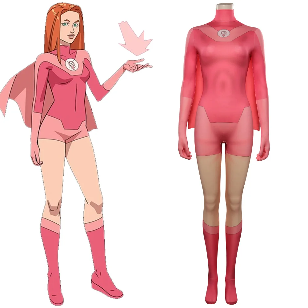 

Anime Atom Eve Cosplay Costume Jumpsuit Cloak Outfits Halloween Carnival Suit Bodysuit Cloak Clothing