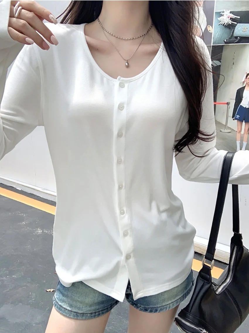Alien Kitty 2025 High Street New Casual Coats Women Summer Sunscreen Chic Full Sleeve Daily Loose All Match Gentle Solid