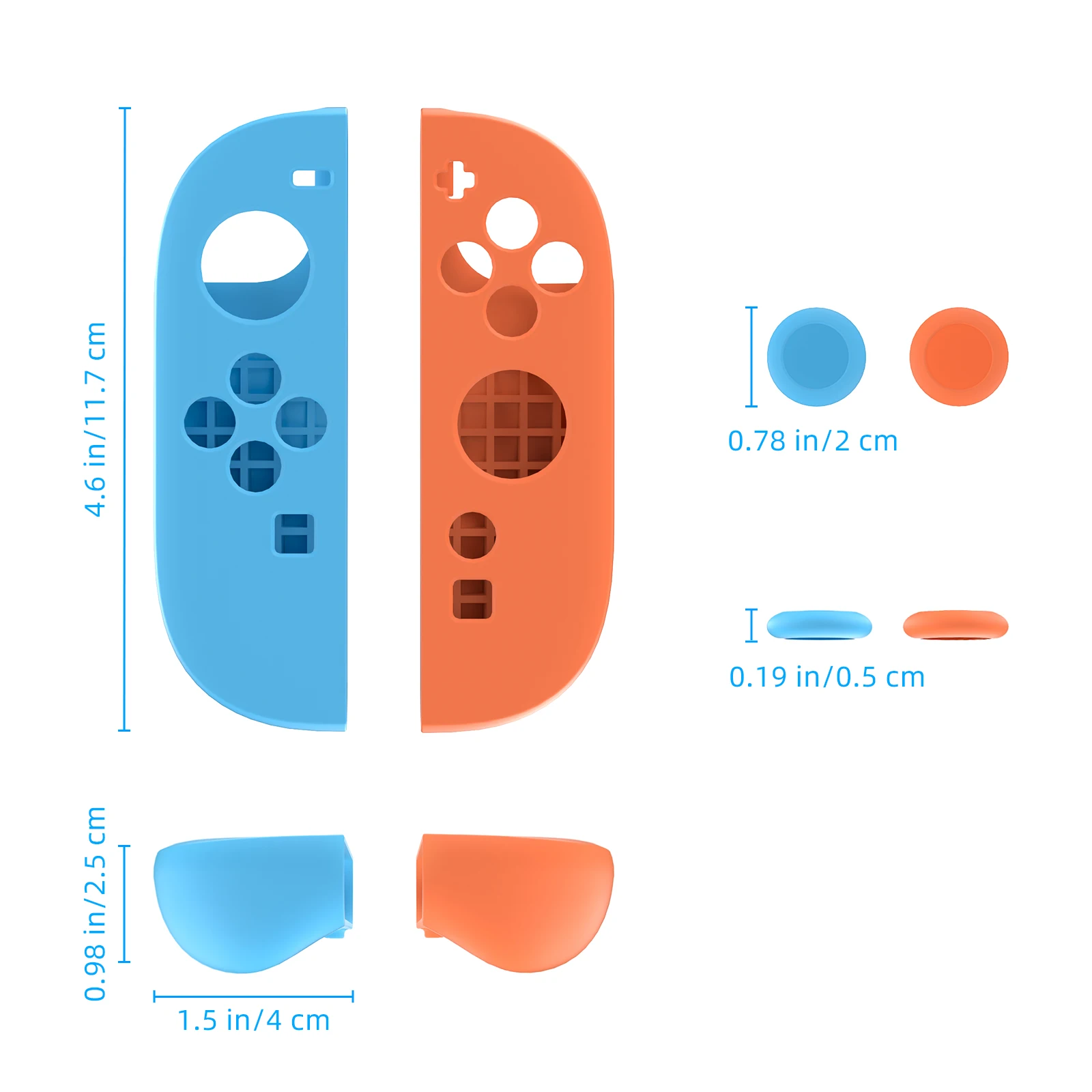 Silicone Cover Set for Switch 2,2 in 1 Protective Cover Case for