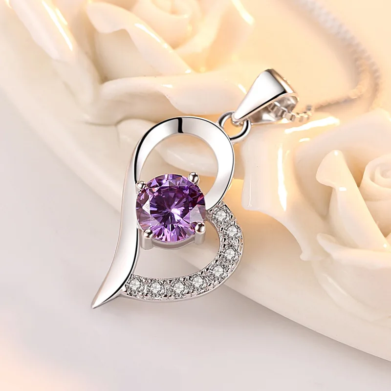 925 Sterling Silver Necklace Heart Pendant Luxury for Women Wedding Engagement Jewelry Fashion Classics Gift Party High Quality
