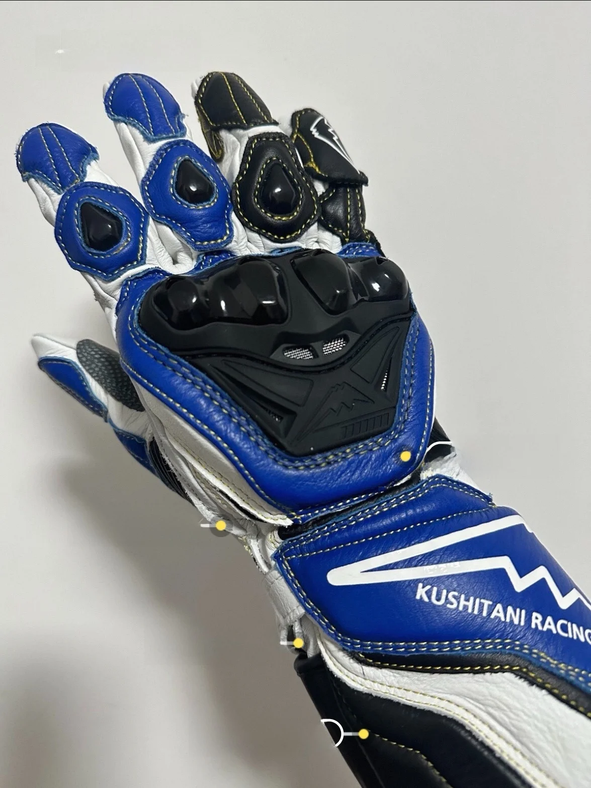 Long Touchscreen Motorcycle Riding Gloves Protective Track Racing Biker Gloves Leather Material Medium Thickness IPX3 Waterproof