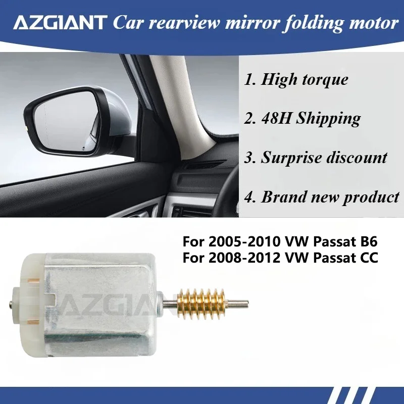 

AZGIANT Car Door Side Mirror Electric Fold function R L Motor For 2005-2010 VW Passat B6/2008-2012 VW ‌Passat CC car parts