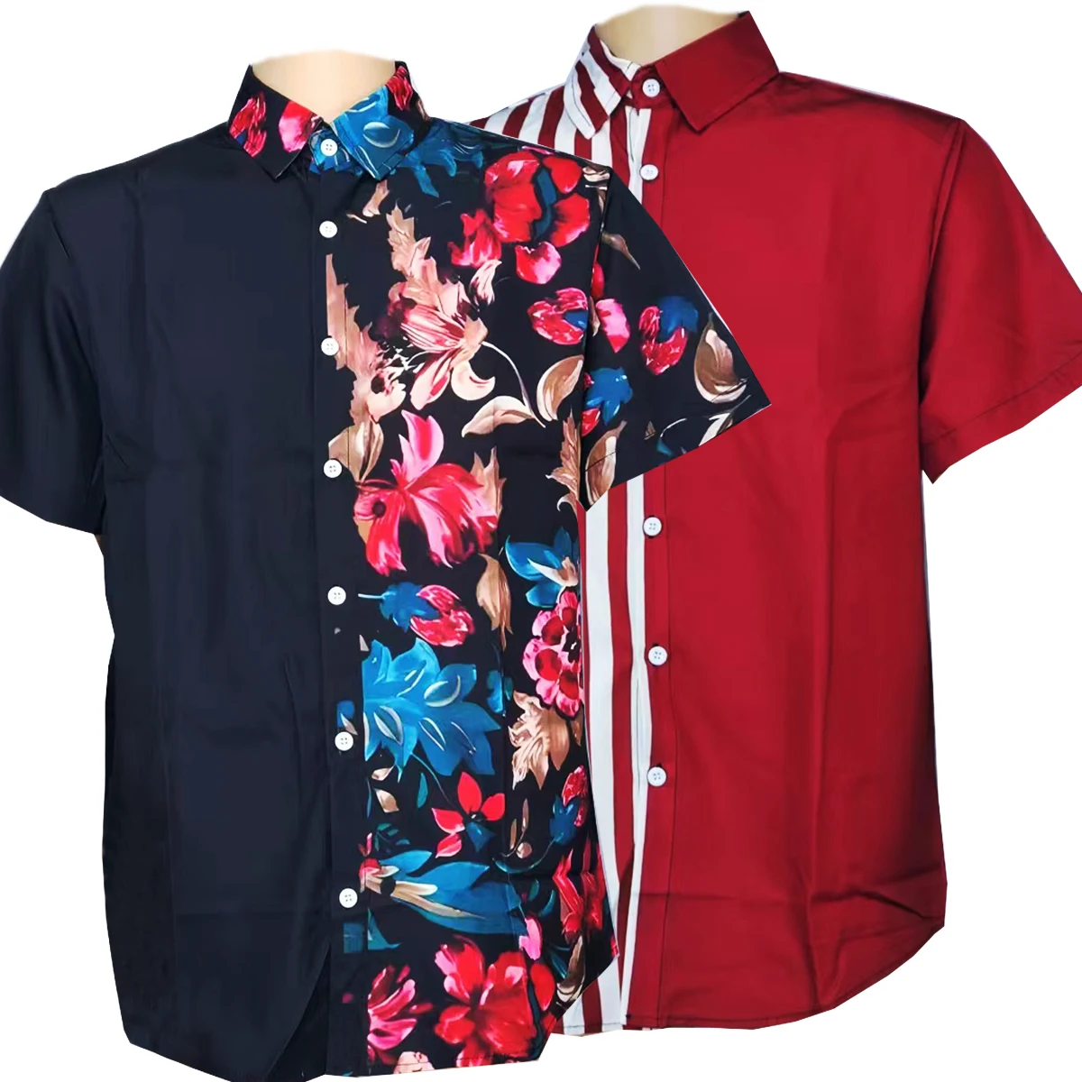 HDDHDHH Brand Men\'s 3D Printed New High Quality Hawaiian Baroque Short Sleeve Men Shirt Polo