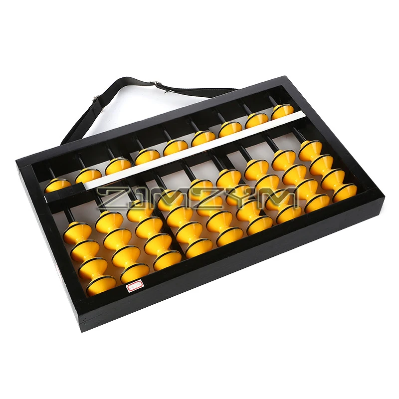 Fotografia 5: 1pc portátil contas de plástico ábaco chinês calculadora 9 coluna ábaco chinês educação aprendizagem ferramentas matemática
