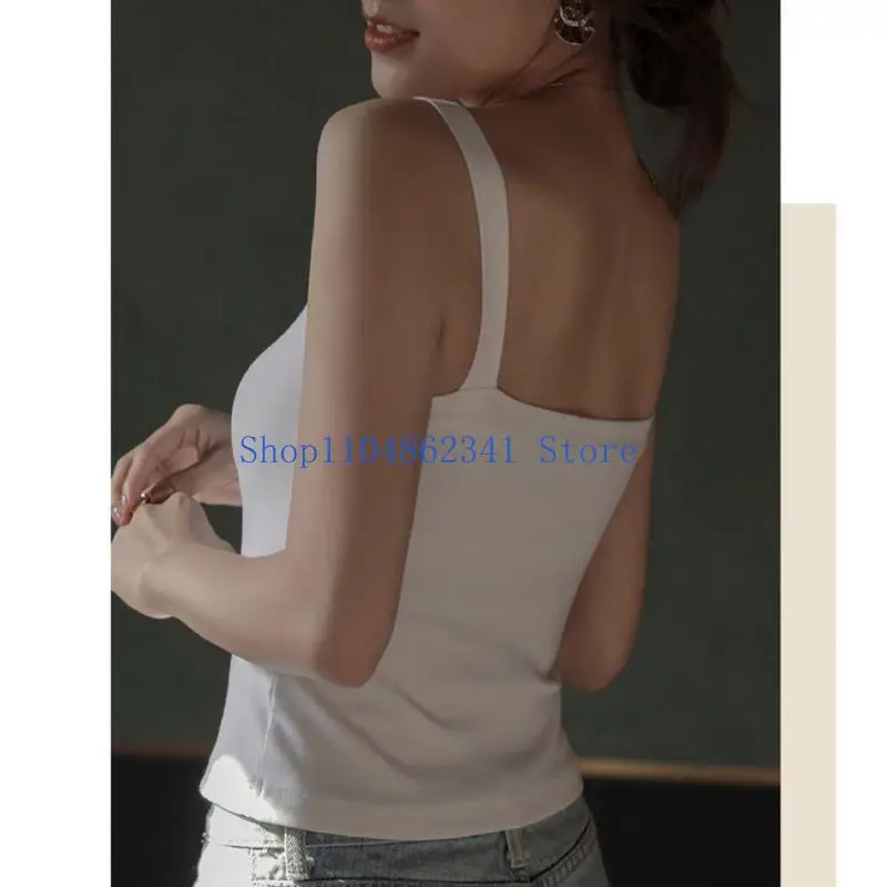 5asd анти-экспозиционная женская майка с квадратным вырезом, модная летняя укороченная футболка без рукавов для пляжного отдыха